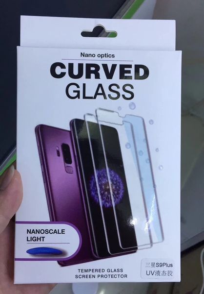 полное покрытие uv nano liquid glue 3d изогнутый закаленное стекло пленка протектор экрана для samsung galaxy s20 s10 ультра 5g s9 s8 примеч